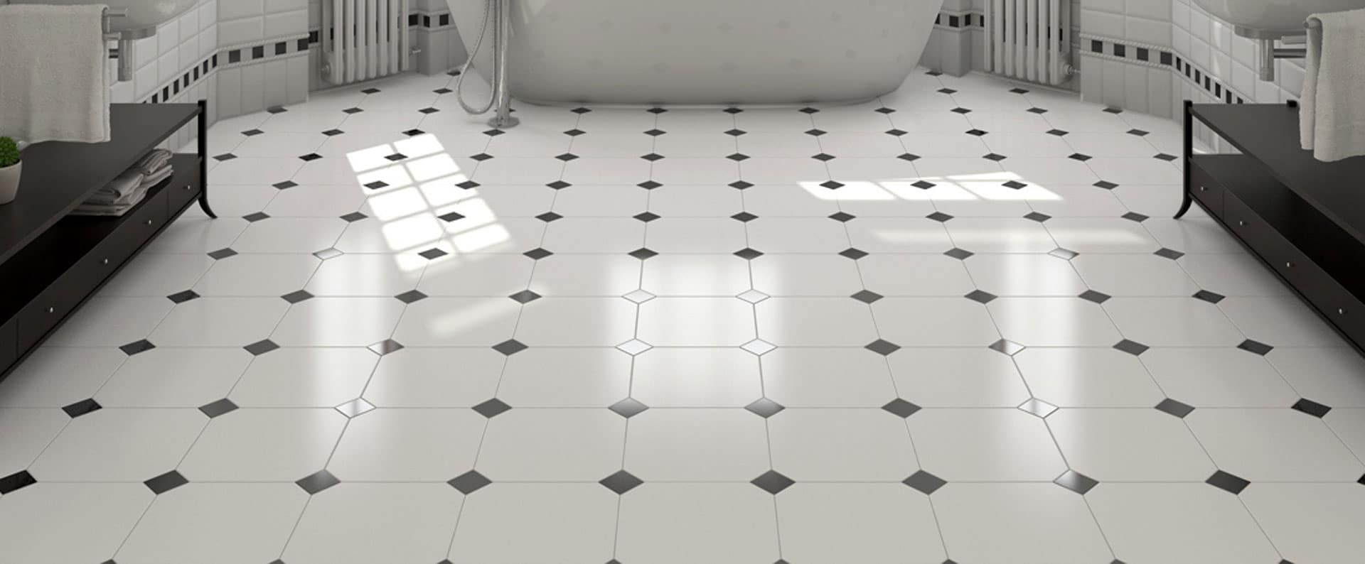 Classic Octagon Bathroom Floor Tiles