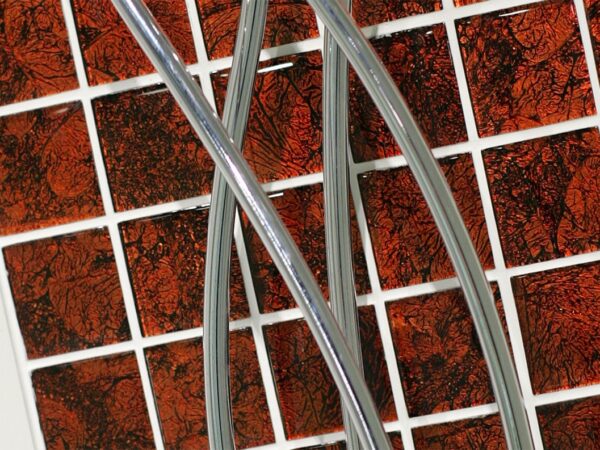 Coloured mosaic tiles