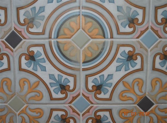 Octagon Cabaret Diglas & Blue Taco Floor Tile (200x200mm) - Image 5