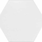 Hexagon Satin Off White Tile 175 x 200mm