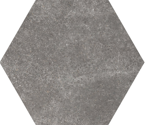 Hexagon Cement Black floor 175x200x8mm