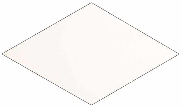 Rhombus White Wall Tile 152X263