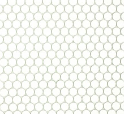 Matt White Round Mosaic