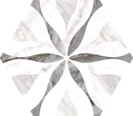 Patterned Hexagon Tiles