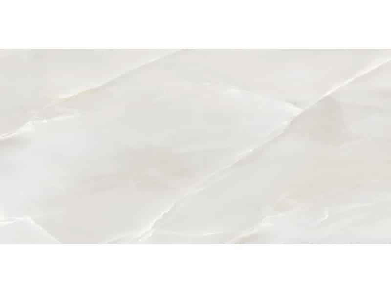 Polished natural stone effect porcelain wall and floor tile