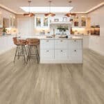 Rigid vinyl floor planks by Karndean in a room setting