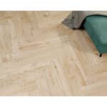 Wood effect porcelain wall and floor tile, printed plank on the tile
