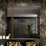 Flower effect hexagon tiles for walls and floors