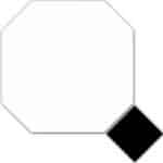 Octagon floor tiles 316x316mm with black inserts