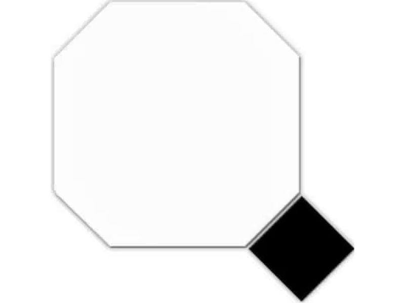 Octagon floor tiles 316x316mm with black inserts