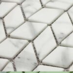 marble effect hexagon mosaic tiles mesh sheet