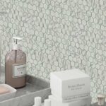 marble effect hexagon mosaic tiles mesh sheet