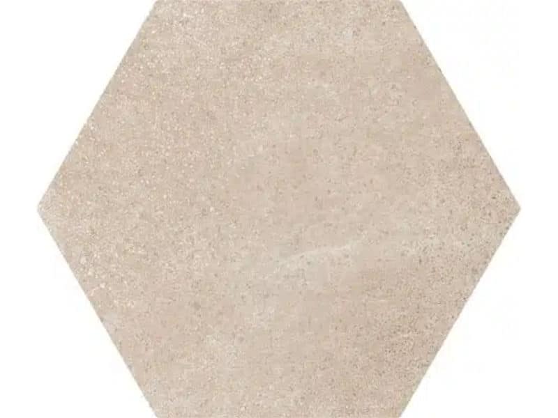 hexagon cement beige wall and floor tiles