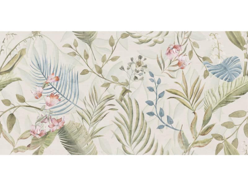 floral ceramic wall tile