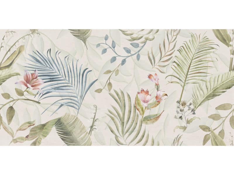 floral ceramic wall tile