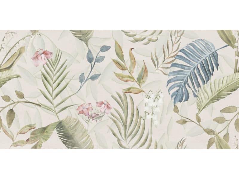floral ceramic wall tile