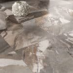 Marble effect floor tiles