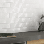 crackle glaze white 150x75mm splashback area