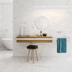 marble effect porcelain wall and floor tiles in large format sizes