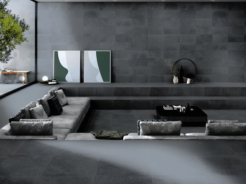 Mercury porcelain wall and floor tiles in large format sizes