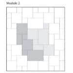 Porcelain modular pattern floor tiles for kitchens, bathrooms and conservatories.