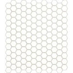 hexagon mosaic white for walls and floors on mesh sheet