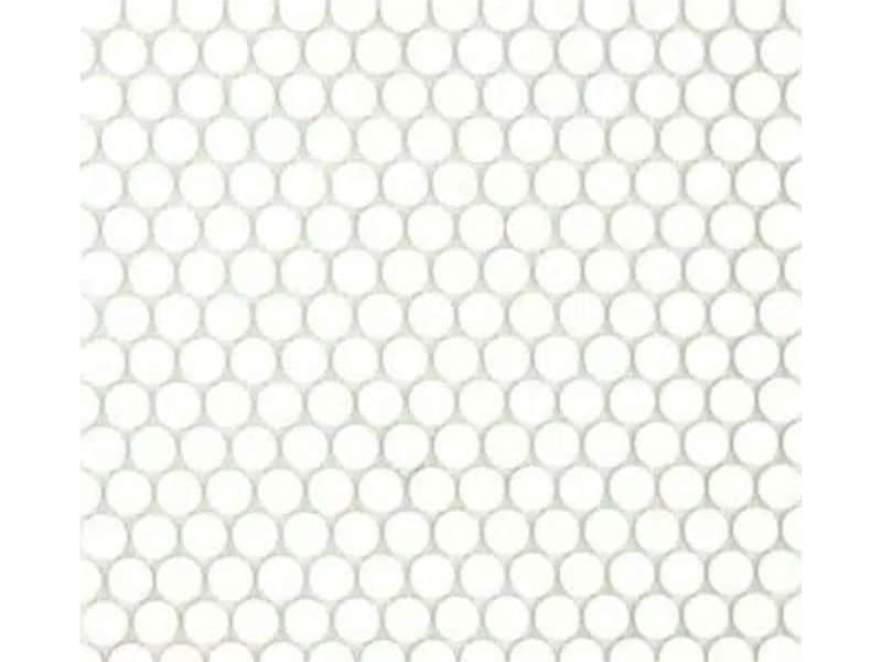 Round mosaic white for walls and floors on mesh sheet