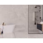 Polished natural stone effect porcelain wall and floor tile