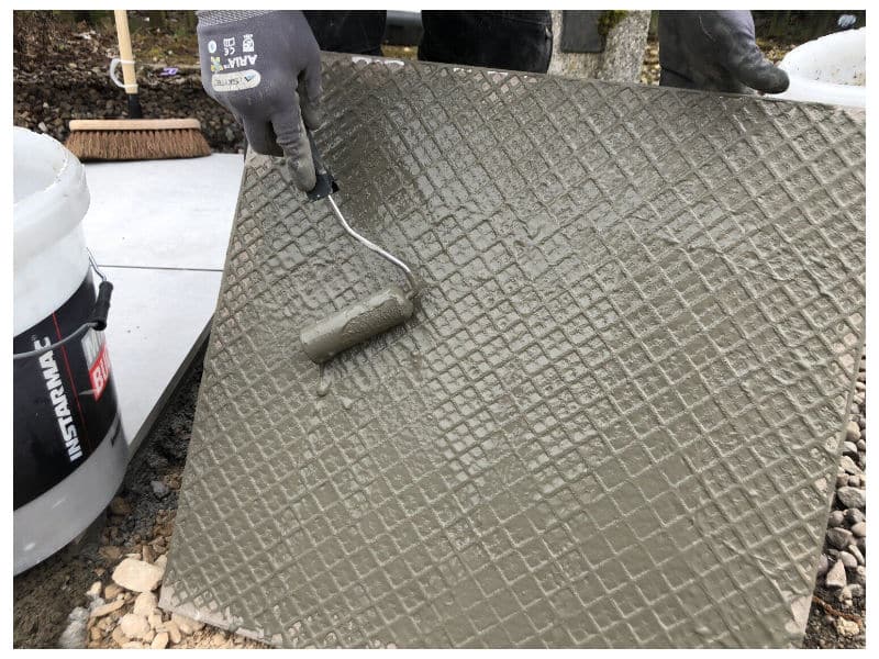 UltraTile Pro pave slurry primer on tile