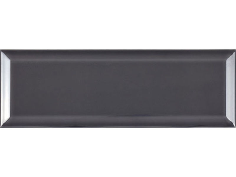 black gloss bevel ceramic wall tiles 300x100mm