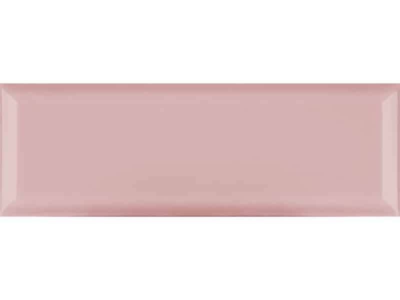 pink gloss bevel ceramic wall tiles 300x100mm