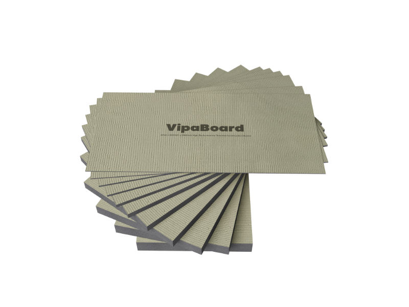 tile backerboard in various thickness to install tiles with a thermal insulation