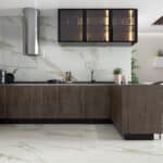 Marble effect floor tiles for bathrooms
