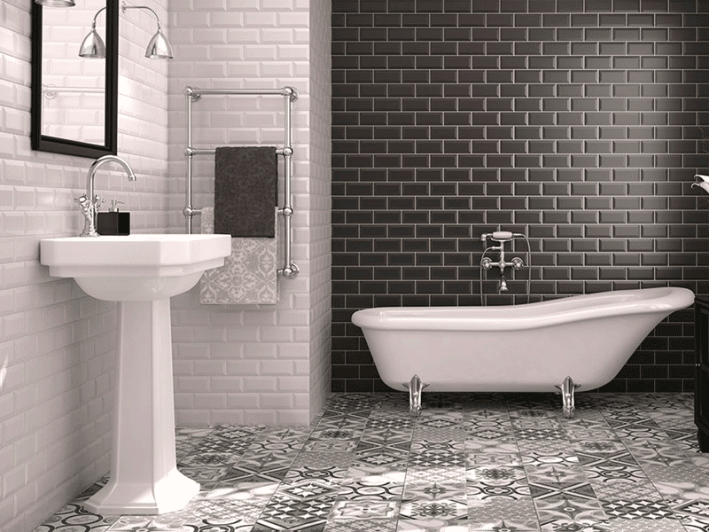 metro gloss bevel 200x100mm ceramic wall tiles