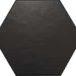 hexagon black wall and floor tiles