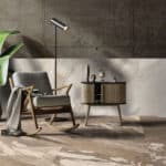 Marble effect floor tiles