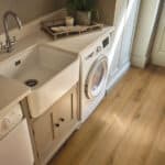 Rigid vinyl floor planks by Karndean in a room setting