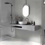 White gloss wall tiles for bathrooms