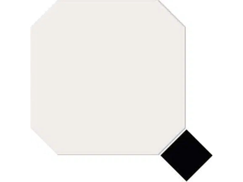 octagon white floor tiles wit black inserts
