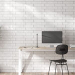 Gloss white wall tiles