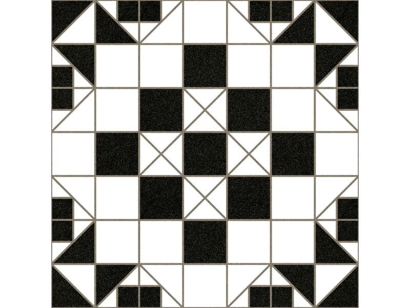black and white victorian floor tile
